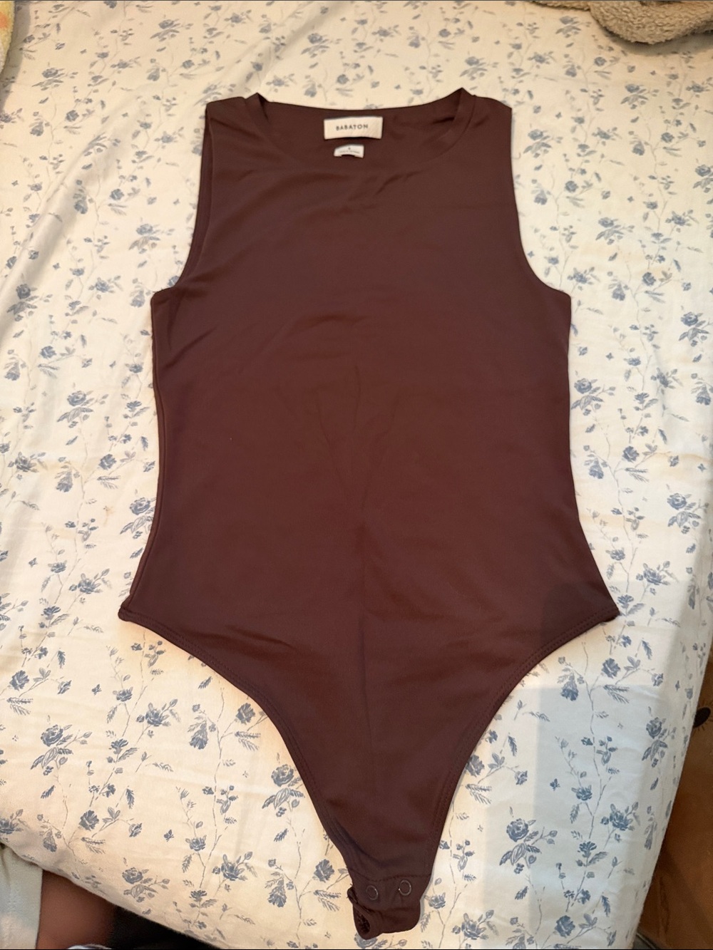 Babaton Brown Sleeveless Bodysuit One-Piece